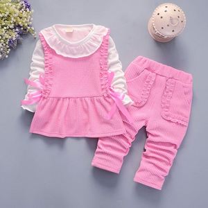 Ensembles de vêtements pour filles vêtements de sport pour filles vêtements de mode pour enfants 2023 <span class=keywords><strong>survêtement</strong></span> en coton pour enfants de 2 <span class=keywords><strong>ans</strong></span> tenue pour tout-petits 3 pièces Costume - Product Image 1
