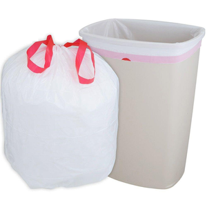 Heavy Duty Bin Bags 13 gallon Drawstring Trash Garbage Bags Manufacturer Custom Plastic Packaging Bag Refuse Sacks Trash Can Lin