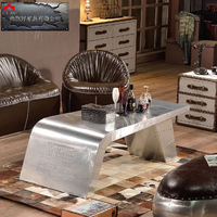 HJ HOME Mobilier d'aviateur antique haut de gamme Gestionnaire d'avion Bureau de direction Bureau d'aviation Bureau d'aile Table basse