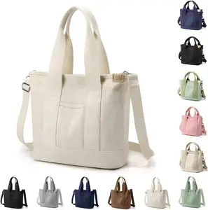 Ginzeal Cotton Tote Túi Các Nhà Sản Xuất Tùy Chỉnh Nhà Máy Trực Tiếp Của Phụ Nữ Vai Túi Vải Thời Trang Messenger Túi Vải