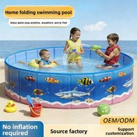 Nouvelle Arrivée Été : Piscine Gonflable Portable et Épaissie, Motif Monde Marin, Sans Gonflage, pour Enfants