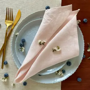 Hotel Customized Farmhouse Placemats Solid Color Bulk Placemats Wedding Linen Napkin