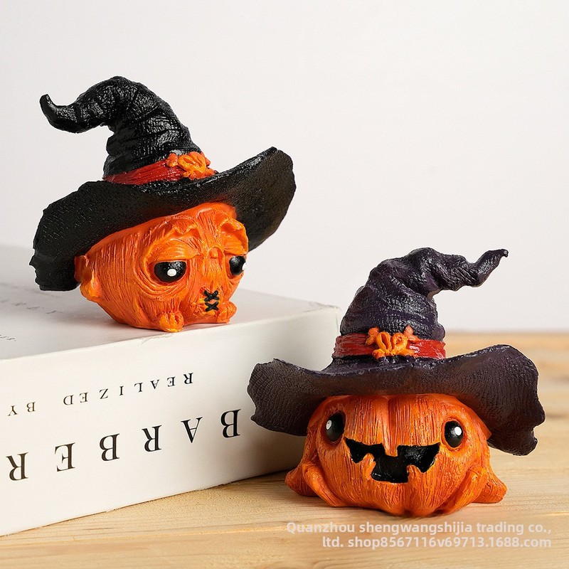 Pumpkin Wizard Hat Decorative Tabletop Decoration