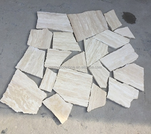 Thiên nhiên màu be travertine đá không thường xuyên hình điên <span class=keywords><strong>paver</strong></span> cho tường và sàn nhà - Product Image 4