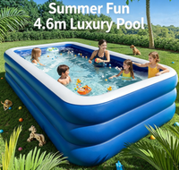 Piscines gonflables surdimensionnées personnalisées de 4 m et 5 m de diamètre, piscines gonflables d'extérieur pour le divertissement aquatique familial dans la cour