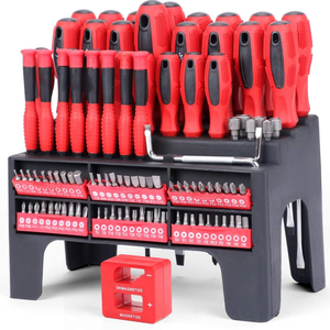 Jeu de tournevis magnétique 18 pièces <span class=keywords><strong>professionnel</strong></span> avec poignée ergonomique, 9 embouts Phillips et 7 embouts plats antidérapants pour réparation domestique - Product Image 6