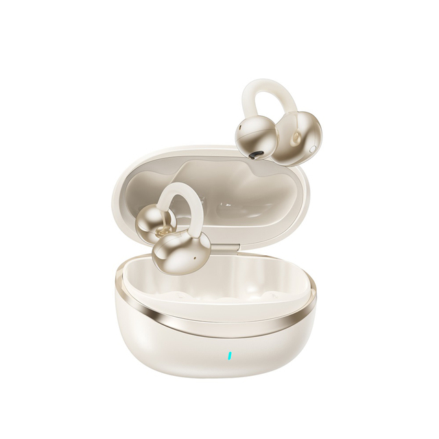 FlexiClip Design Ultra-Comfort Secure Fit Powerful Bass Open-Ear Headphones Clip-On Earbuds