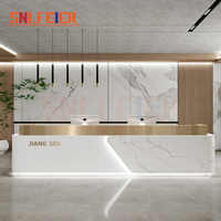 Comptoir de réception Medspa personnalisé en forme de U Bureau de spa moderne et luxueux avec design professionnel
