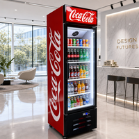 Réfrigérateur commercial vertical à porte vitrée simple pour boissons, idéal pour les supermarchés (vente en gros)