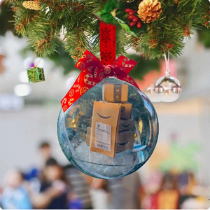 Decoración navideña Bola de cristal de adornos de esfera de <span class=keywords><strong>Navidad</strong></span> blanca Lisa vacía - Product Image 2