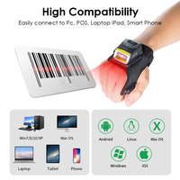 Escáner de Código de Barras Industrial SPP Lavable de Largo Alcance para Guantes, USB, para Logística de Almacenes Industriales