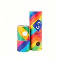 Conteneur personnalisé pour bonbons gélifiés résistant aux enfants, avec bouton de verrouillage CR, tube en carton cylindrique, emballage de cartouche, boîte rigide