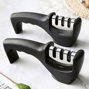 Black 3-Stage Tungsten & Ceramic Eco-Friendly Coarse Grit Kitchen <b>Knife</b> <b>Sharpener</b> - Product Image 1