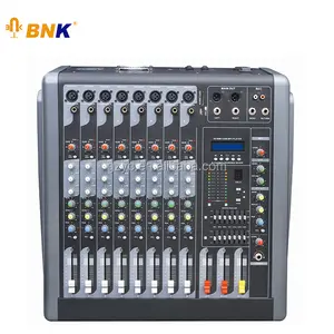 350W powered audio mixing amplifier mixer console with good price K608D