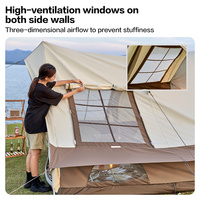 Mobi Garden Era 190 coton coupe-vent imperméable camping familial toit maison tente avec grande fenêtre une chambre un salon