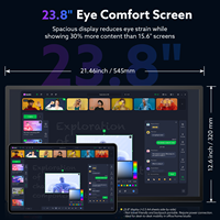 Moniteur LCD portable 23,8 pouces 120 Hz 1080p FHD, écran de jeu externe pour ordinateur portable, PC, Switch, PS4, Xbox, travail de bureau