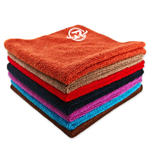 Serviette en microfibre écologique réutilisable et lavable, ultra douce <span class=keywords><strong>pour</strong></span> le nettoyage intérieur de la voiture et l'absorption de l'eau, serviette tricotée chaîne - Product Image 1
