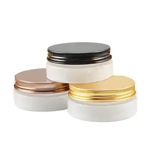 Black Aluminum Cap Glass Concentrate Jar Wax Oil Cream Container