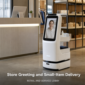 <span class=keywords><strong>Robot</strong></span> <span class=keywords><strong>Camarero</strong></span> de Bienvenida, <span class=keywords><strong>Robot</strong></span> de Recepción y Entrega para Tiendas, para Saludar a los Clientes y Entregar Artículos Pequeños, Nuevo, en Oferta - Product Image 3