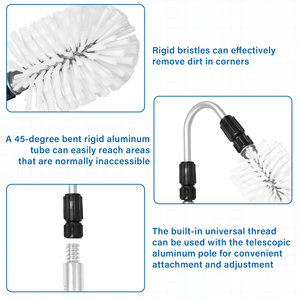 Nhà Máy Bán Hàng Trực Tiếp Mái Máng Xối Làm Sạch Rãnh Lá Loại Bỏ Công Cụ Cứng Nhắc Lông Rãnh Bàn Chải - Product Image 4