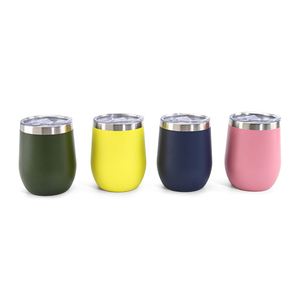 Mug à café isotherme 12 oz en acier inoxydable avec logo personnalisé, gobelet à vin sous vide, anti-fuite, sans BPA, avec couvercle de voyage, idéal pour les déplacements - Product Image 5