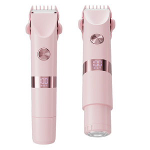 Afeitadora eléctrica de doble cabezal para mujer, para áreas íntimas, lavable con agua, pantalla digital, carga USB, depiladora recargable - Product Image 5