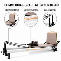 Lit de Pilates en aluminium durable, portable, réglable, écologique, multifonctionnel, pour studio, garantie 3 ans, pour l'équilibre corporel