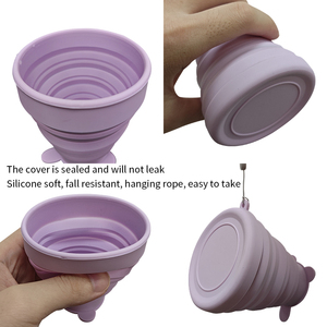 Custom Logo Color Eco-Friendly Portable Silicone Collapsible <b>Travel</b> <b>Cup</b> Folding Camping <b>Cup</b> Lids for Outdoor Drink Use - Product Image 5