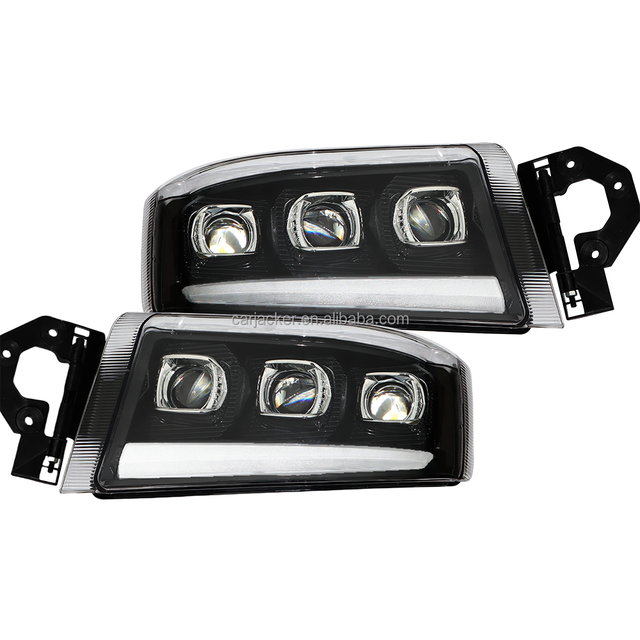 1 Pair (LH & RH) Full LED Headlight Assembly for Renault Premium Heavy Lorries Upgraded Dynamic DRL+ Triple Lens Truck Parts