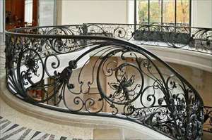 יוקרה פנימית מדרגות מדרגות בית יוקרה ברזל יצוק מעקה ברזל מדרגות עיצובים - Product Image 6