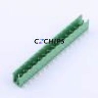DB2ER-5.0-15P-GN Plug-in Terminal Block Bent Lead Through Hole,P=5mm Connector Board-to-Board / Socket - Open 1x15P 5mm Green