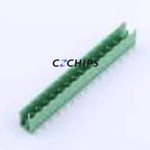 DB2ER-5.0-15P-GN Plug-in Terminal Block Bent Lead Through Hole,P=5mm Connector Board-to-Board / Socket - Open 1x15P 5mm Green - Product Image 1