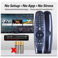 Control Remoto de Voz Inteligente BT de Repuesto AN-MR600 Compatible con Modelos de TV Inteligente LG: 42LF652V, 32LF652V, 32LF55, 42LF55