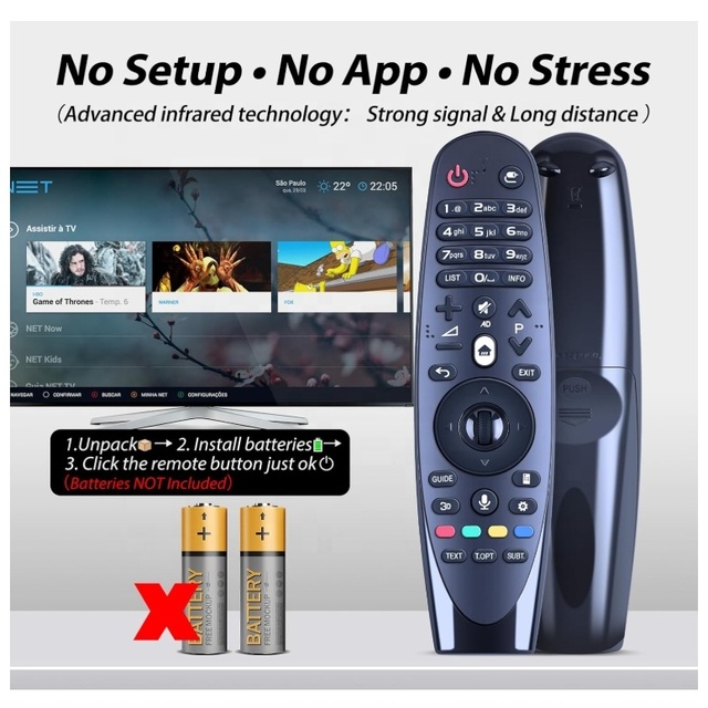 AN-MR600 Replacement BT Smart Voice Mouse Remote Control Suitable for LG Smart TV Models: 42LF652V, 32LF652V, 32LF55, 42LF55