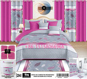 Vua Kích thước <span class=keywords><strong>24</strong></span> mảnh microfiber <span class=keywords><strong>bedding</strong></span> <span class=keywords><strong>Set</strong></span> với phù hợp với rèm cửa đặc biệt thực hiện - Product Image 2