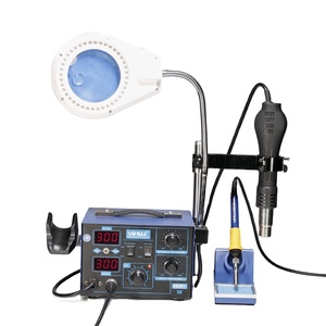 Station de soudage et de reprise 2-en-1 YIHUA 862D+ avec support pour pistolet à air chaud et kit lampe loupe - Product Image 2