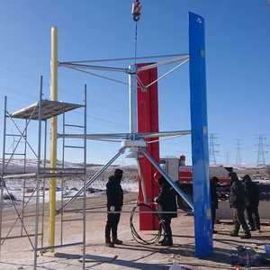 Máy phát điện tua-bin gió thẳng đứng loại H 220V 480V 30kw 50kw 100kw 5 cánh quạt bằng sợi thủy tinh gia cường, rôto ba pha, nam châm vĩnh cửu - Product Image 5