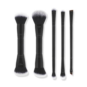 YRX 5pcs Custom Dual ended Makeup <b>Brush</b> Synthetic Hair Black Luxury Makeup <b>Brush</b> Set Oem With Luxury Packaging - Product Image 2