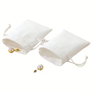 Sac de rangement pour bijoux en velours microfibre, cordon de serrage en forme de bourgeon pour bagues, boucles d'oreilles, colliers, autres accessoires, appareils Bluetooth - Product Image 5