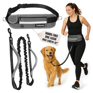 Thể Thao Phản Quang Dây Xích Kéo Sợi Dây Thừng Pet Dog Chạy Vành Đai Đàn Hồi Tay Miễn Phí Chạy Bộ Kéo Con Chó Dây Xích Kim Loại D-Ring Con Chó Dây Xích - Product Image 6