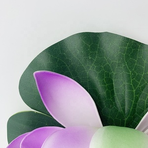 2022 nuovo stagno verde viola colorato loto artificiale galleggiante ninfea <span class=keywords><strong>fiori</strong></span> di plastica per stagno - Product Image 3