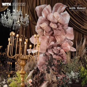 Flores de papel gigantes extra grandes flores estéticas dobladas a mano accesorios de boda fondo de boda - Product Image 1