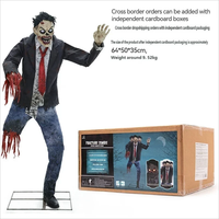 Nouveauté Halloween : Grand Zombie Mécanique Électrique à Balançoire pour Maison Hantée et Salle d'Évasion