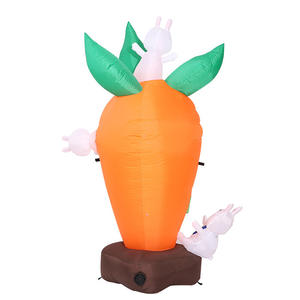 Decoración inflable <span class=keywords><strong>de</strong></span> conejo para interiores y exteriores, conejillos <span class=keywords><strong>de</strong></span> <span class=keywords><strong>Pascua</strong></span> con luz LED <span class=keywords><strong>de</strong></span> 6 pies, con zanahoria gigante, decoración inflable <span class=keywords><strong>de</strong></span> <span class=keywords><strong>Pascua</strong></span> - Product Image 2