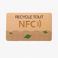Carte de visite NFC en bois de chêne écologique, puce F08 13,56 MHz, étanche, contrôle d'accès, clé d'hôtel, système de serrure de porte intelligente