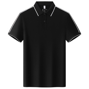 Polo Shirt Cotton Breathable Short Sleeve Unisex Workwear Summer Wear White Navy Black Diamond Pattern - Product Image 4