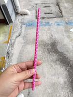 Paille réutilisable rose à imprimé léopard, paille à boire en plastique PP rigide écologique imprimée, paille réutilisable à imprimé animal