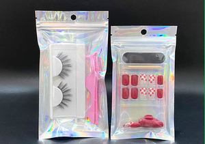 8.5x13cm Laser Transparent Self Sealing Bag Factory Custom Yin-Yang Bone Bag for Jewelry <b>Packaging</b> - Product Image 5