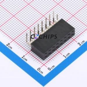 PM254-2-08-W-8.5 Pin Socket Bent Lead Through Hole,P=2.54mm Connector 2x8P 2.54mm 2.54mm Square Hole - Product Image 1