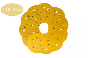 Cổ phiếu địa phương trong chúng tôi-100 gói 5 inch 80 Grit đĩa chà nhám với vòng móc 8 lỗ được hỗ trợ cho giấy Sander quỹ đạo - Product Image 6